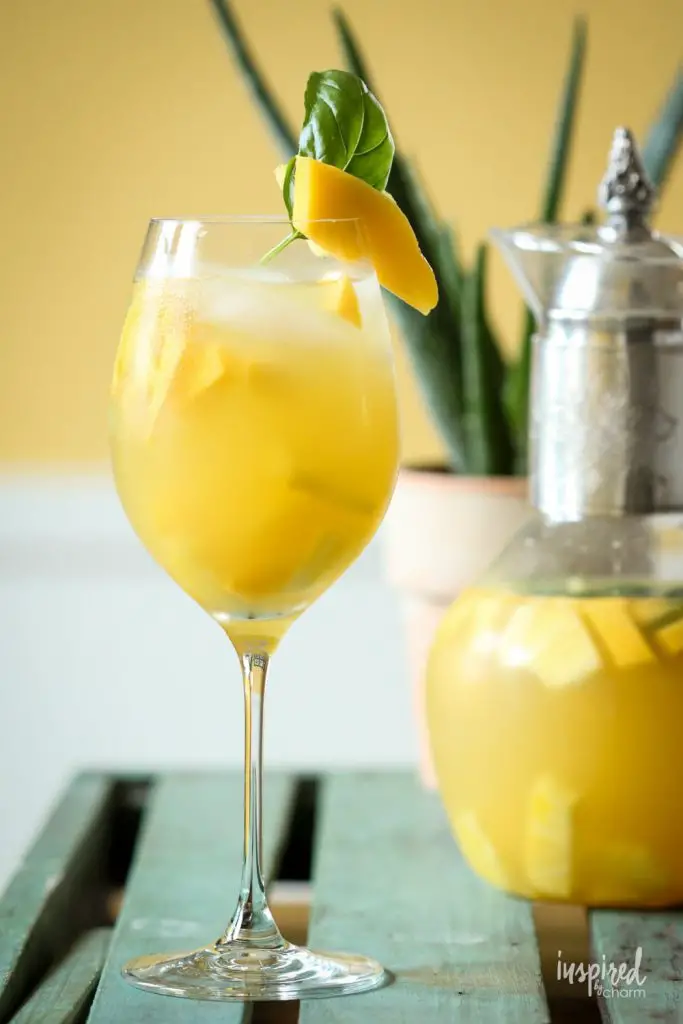 Pineapple Mango Basil Sangria