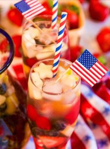 Red White Blue July 4th Holiday Sangria