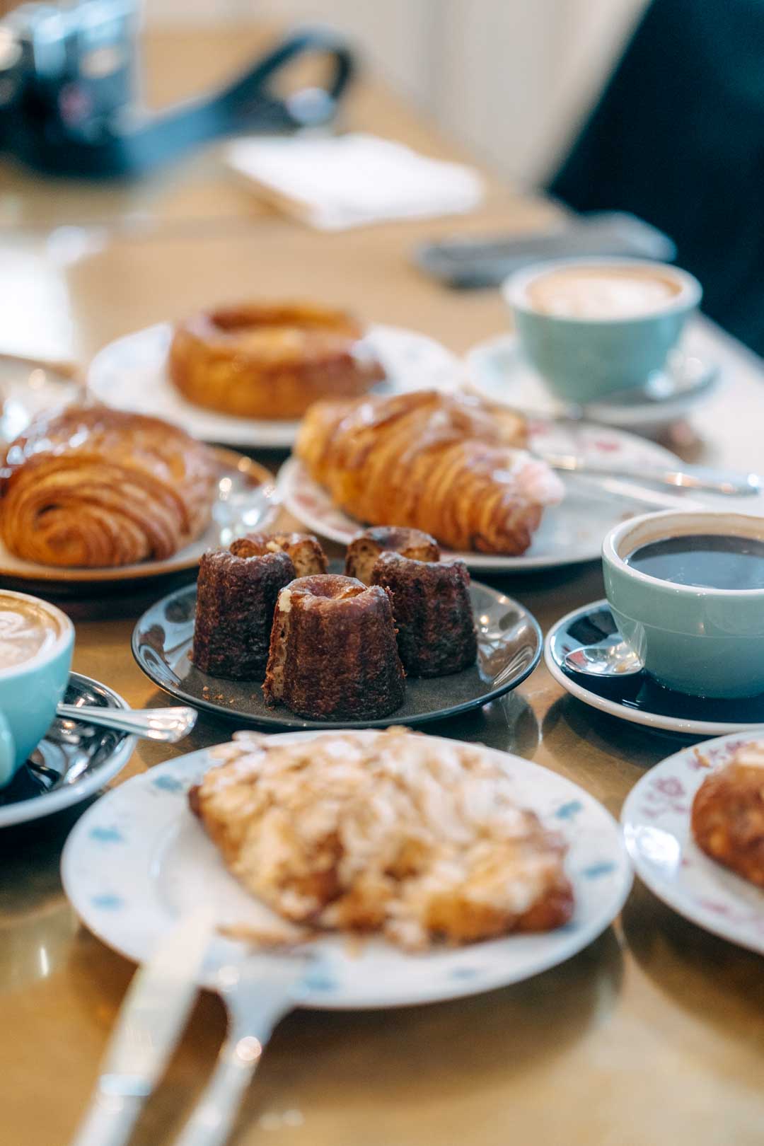 French pastries including croissants and canele at a bakery in Singapore