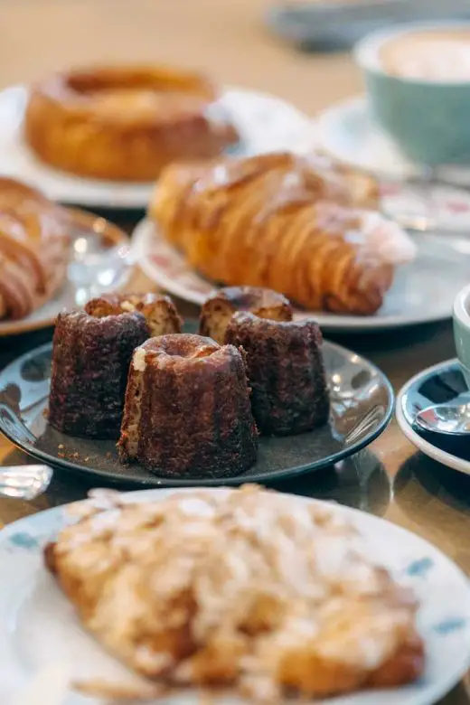 French pastries including canele and croissants at a French bakery in Singapore