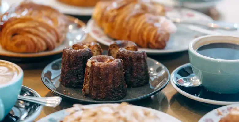 French pastries including canele and croissants at a French bakery in Singapore