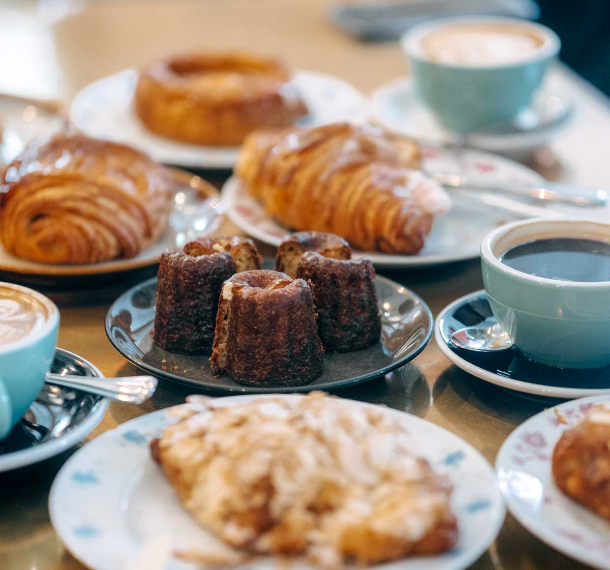 French pastries including canele and croissants at a French bakery in Singapore