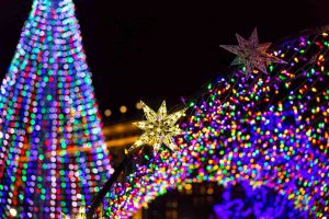 Christmas lights at WinterLand in Downtown Cleveland's Public Square