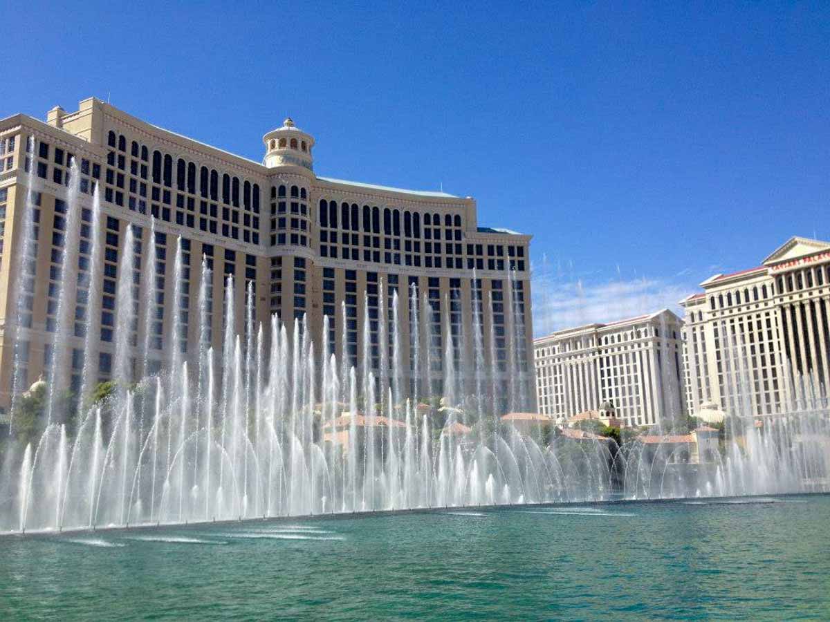 The Fountains of Bellagio on the Las Vegas Strip in Las Vegas, Nevada, USA