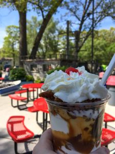 Tommy Turtle sundae at Captain Sundae in Holland, Michigan, USA