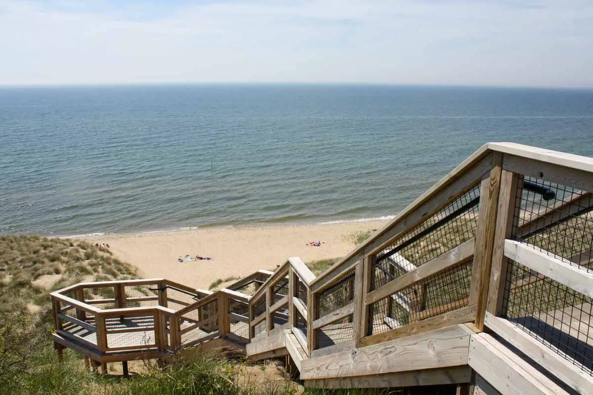 Tunnel Park beach on Lake Michigan in Holland, Michigan, USA