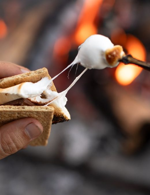 Making a s'more around a campfire (© Kieferpix/AdobeStock)
