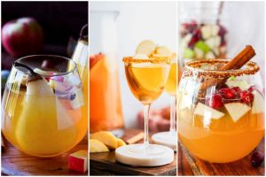 Three fall sangrias