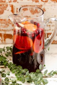 Alcohol-free sangria mocktail
