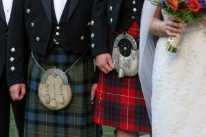 Scottish wedding kilts and sporran