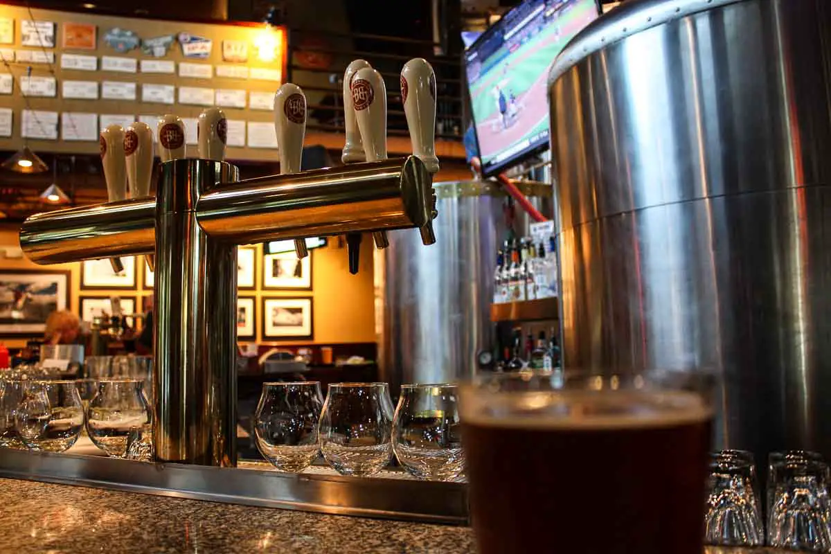 Breckenridge Brewery bar in Breckenridge, Colorado, USA