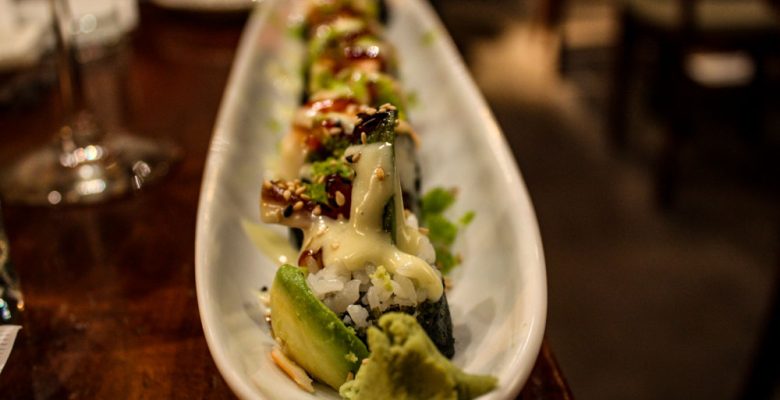 Maru Sushi & Grill blue mango roll at Grand Rapids, Michigan restaurant