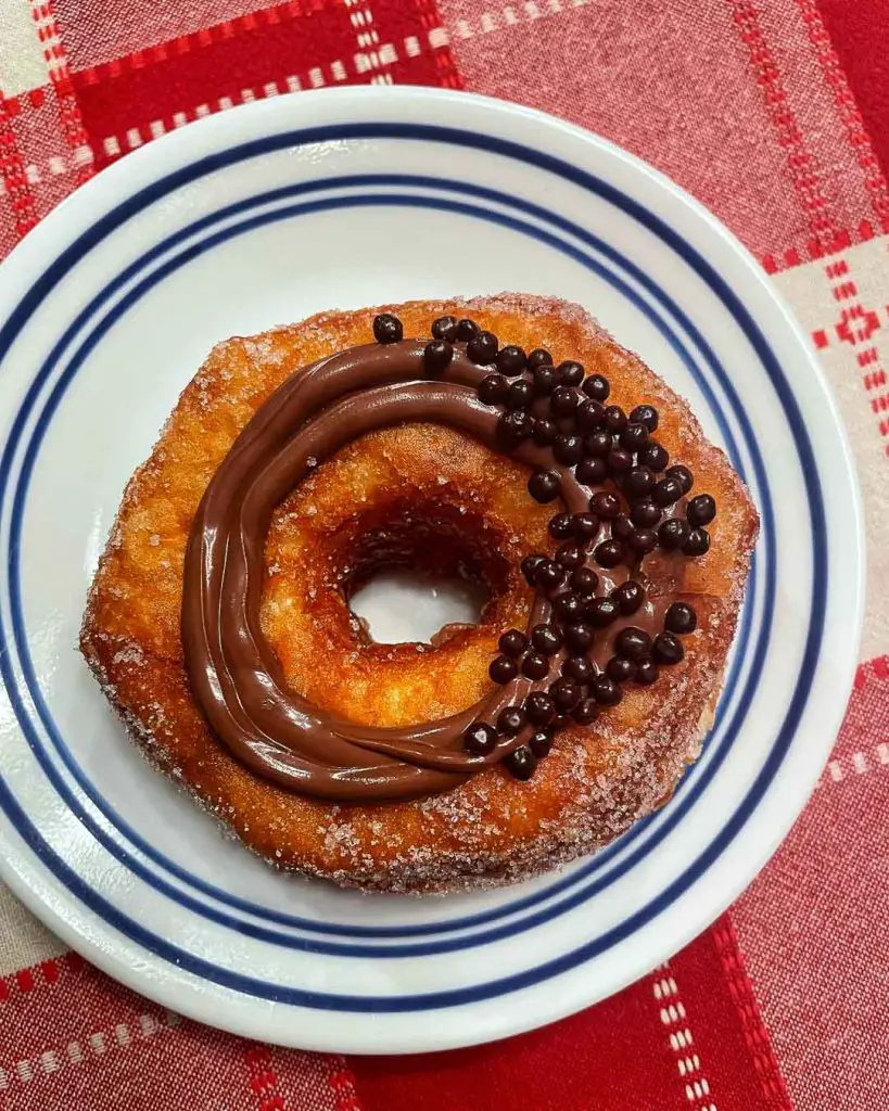 Chocolate croissant donut from Paris Baguette in Dearborn, Michigan, USA
