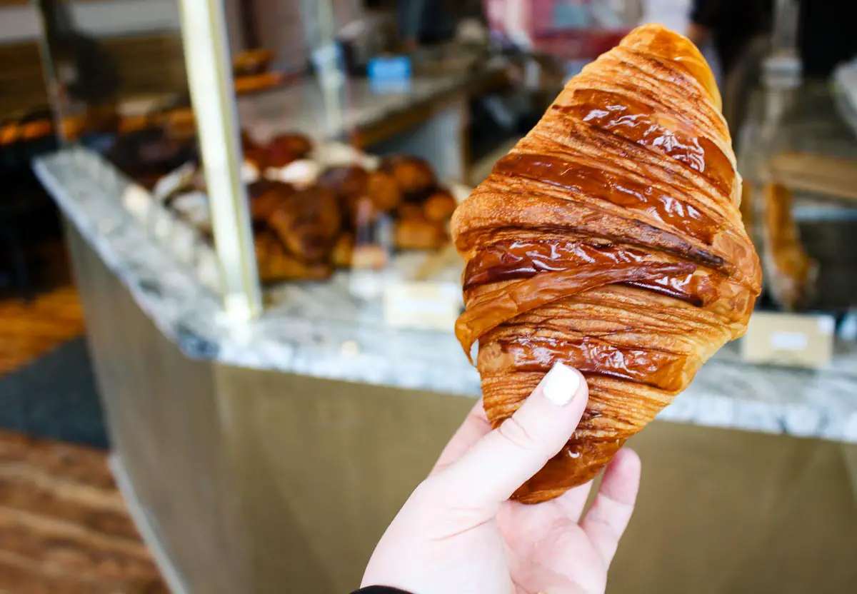 French croissant at Belleville (BLVL) bakery in Portland, Maine, USA